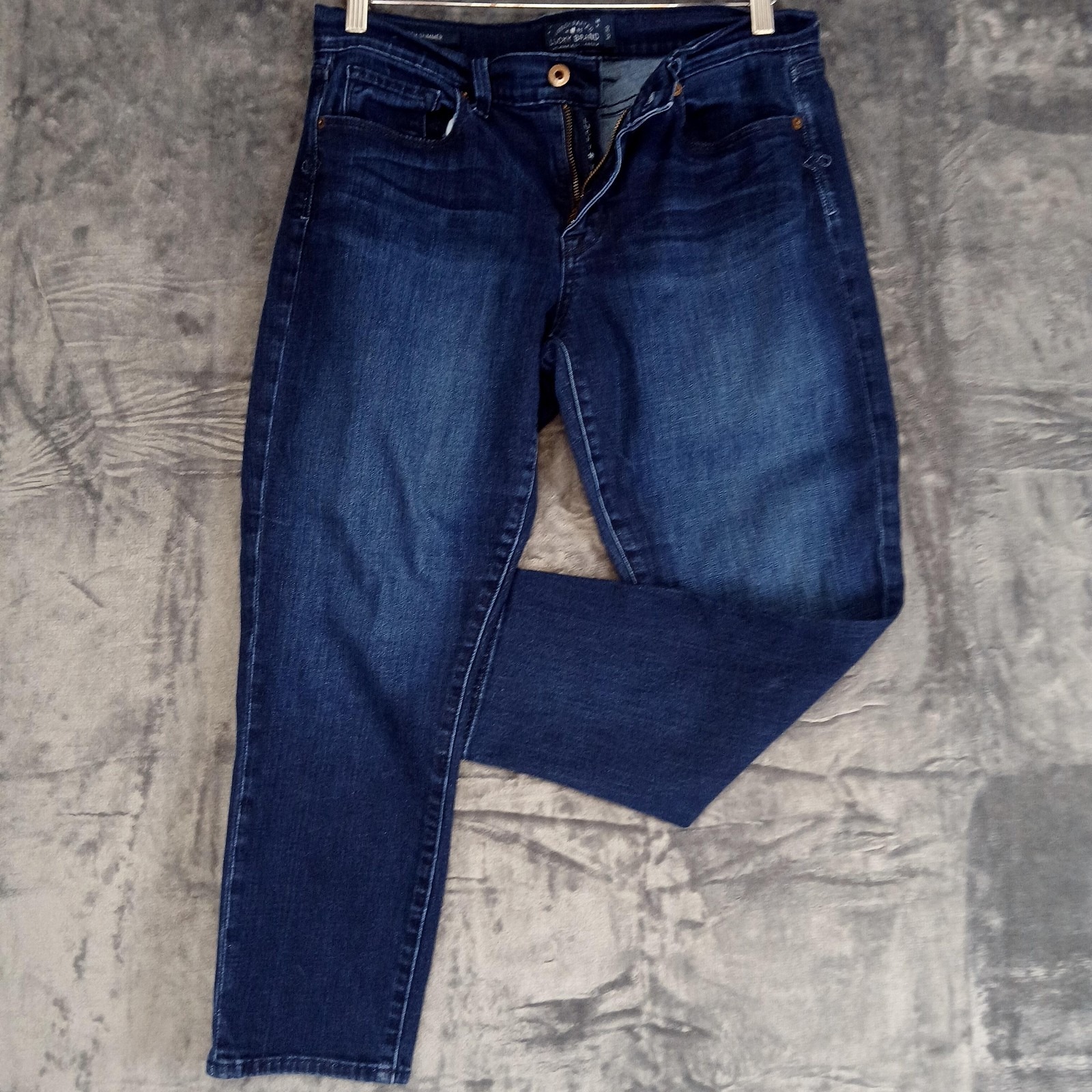 Lucky Brand Jeans Womens 10 Blue Sofia Skimmer Mid Rise Stretch Denim Pants